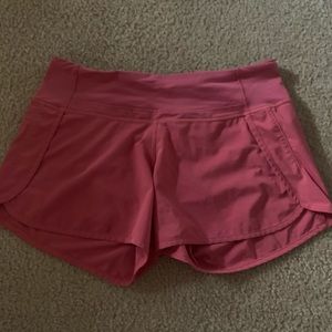 Pink/coral  lululemon shorts